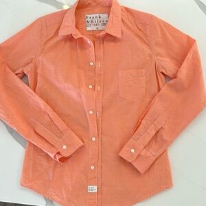 Frank & Eileen Orange Casual Button-Down Shirt Women S